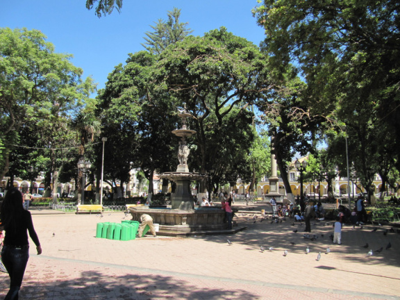 en la plaza de Cochabamba.... 