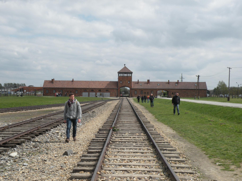 Vista desde adentro de Auschwitz II - Birkenau