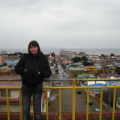 Carolina Salgado en el mirador de Punta Arenas